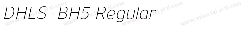 DHLS-BH5 Regular字体转换